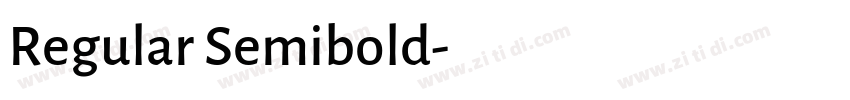 Regular Semibold字体转换
